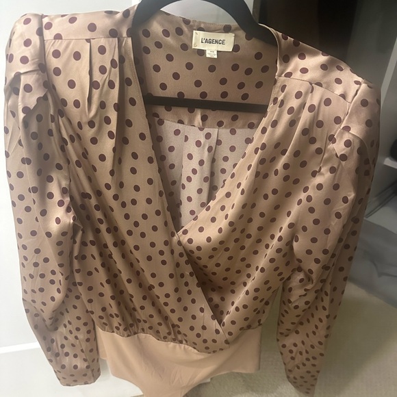 L’agence silk polka dot bodysuit - Picture 1 of 1